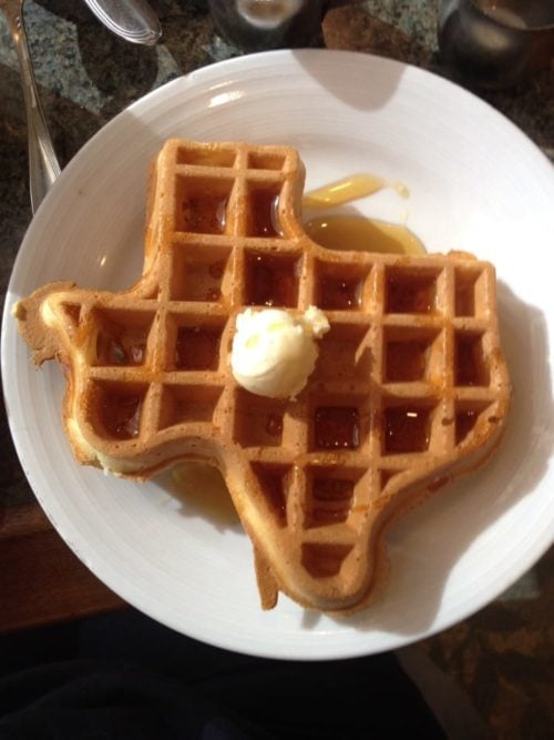 Texas Shaped Belgian Waffle Maker Iron