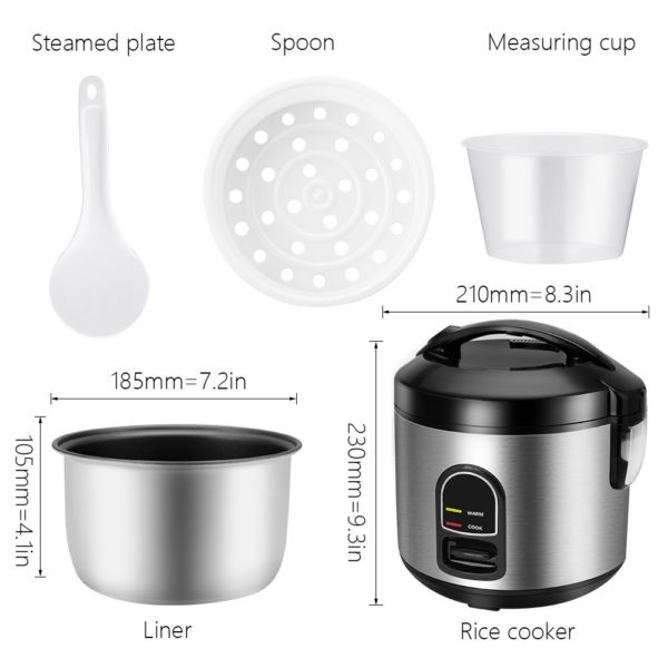 5 cup mini rice cooker with accessories